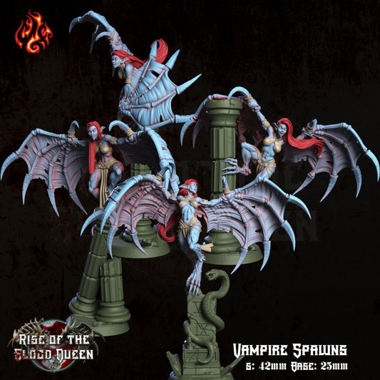 Vampire Spawns - Rise of the Blood Queen - from Crippled God Foundry - Table-top gaming mini and collectable for painting. - from Crippled God Foundry - Table-top gaming mini and collectable for painting.