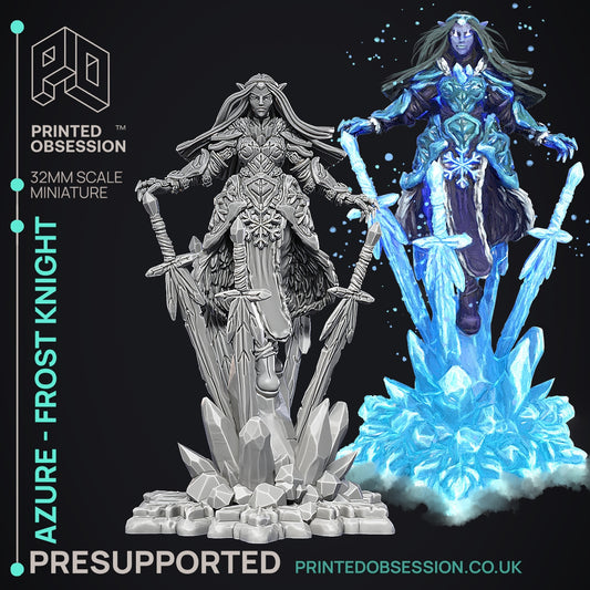 Azure - Godly Avatar series 2 - The Printed Obsession - Table-top mini, 3D Printed Collectable for painting and playing!