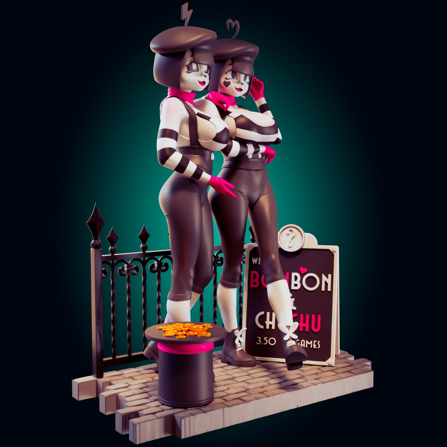 Bon Bon and Chu Chu from Officer Rhu Fan creation (ADULT  Including FUTA editions now available.) Model Kit for painting and collecting.