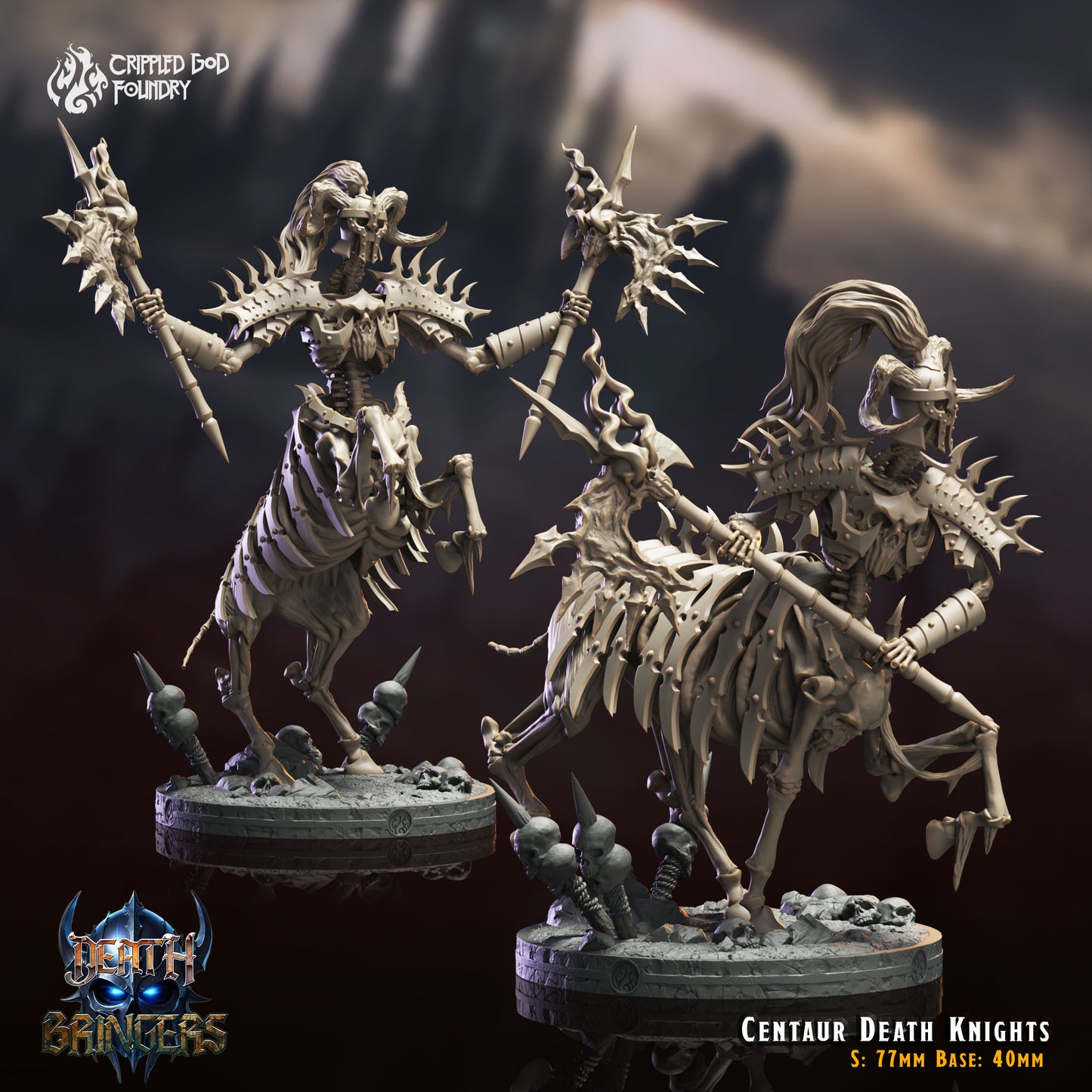 Death Bringers - from Crippled God Foundry - Table-top gaming mini and collectable for painting.