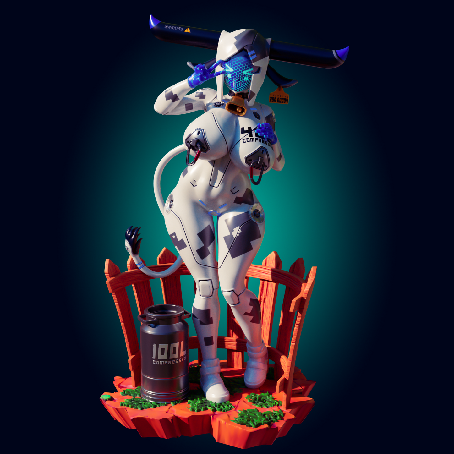 Cowbot (ADULT  Including FUTA editions now available.) Model Kit for painting and collecting.
