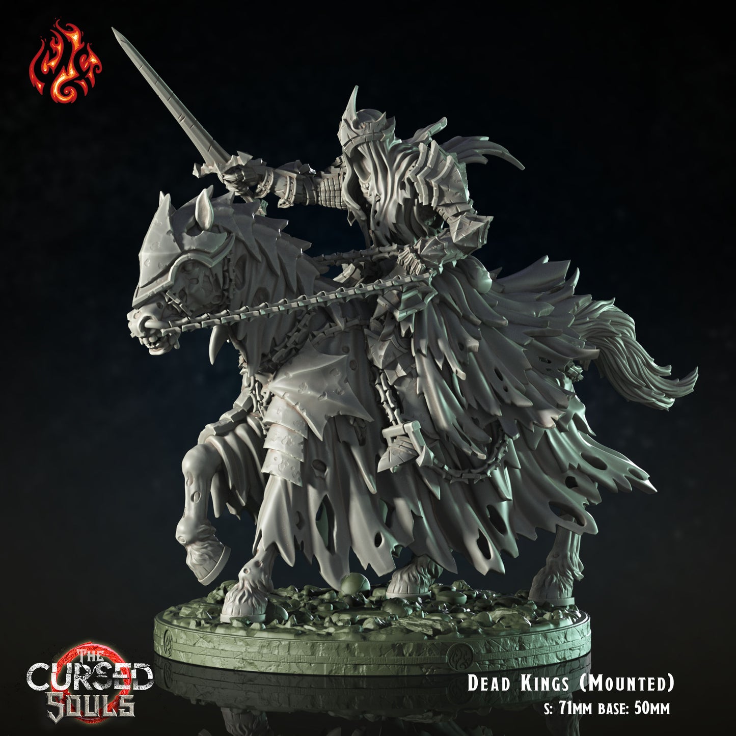 Dead Kings - The Cursed Souls - from Crippled God Foundry - Table-top gaming mini and collectable for painting.