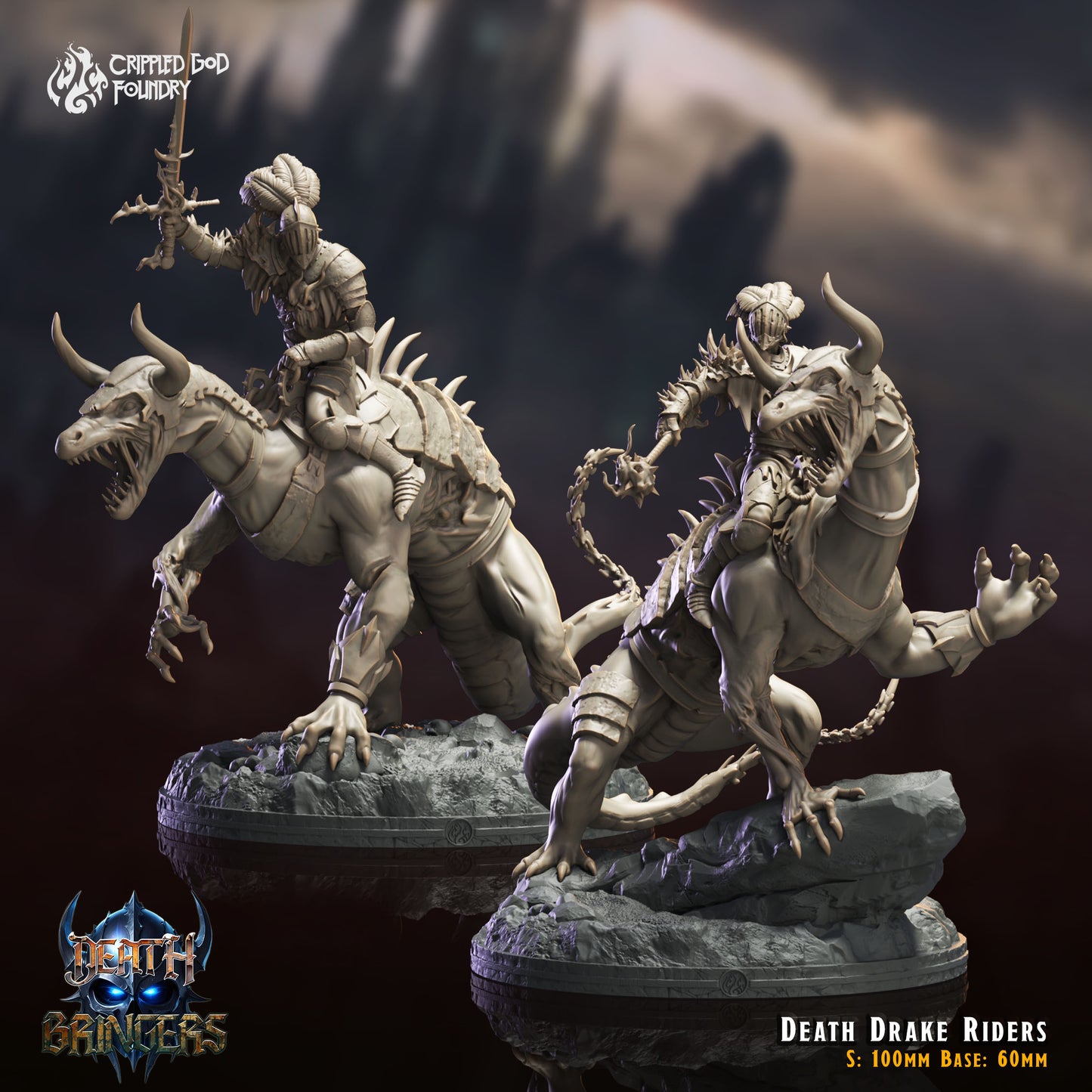 Death Bringers - from Crippled God Foundry - Table-top gaming mini and collectable for painting.