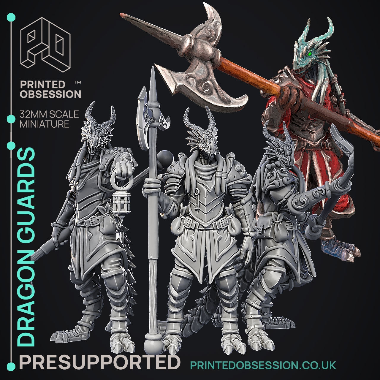 Dragon Guards - Dragoon Guards Vs. The Thieves Guild - The Printed Obsession - Table-top mini, 3D Printed Collectable for painting and playing!