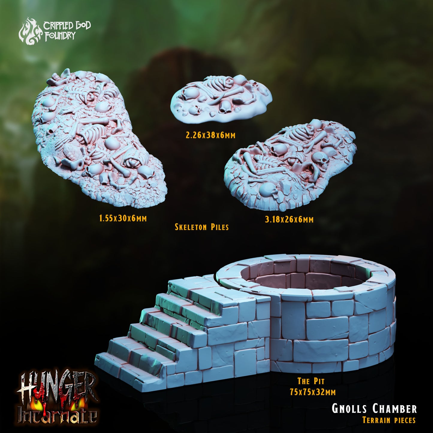 Hunger Incarnate (DND MINIS) Path Finder, and other TTRPG - from Crippled God Foundry - Table-top gaming mini and collectable for painting.