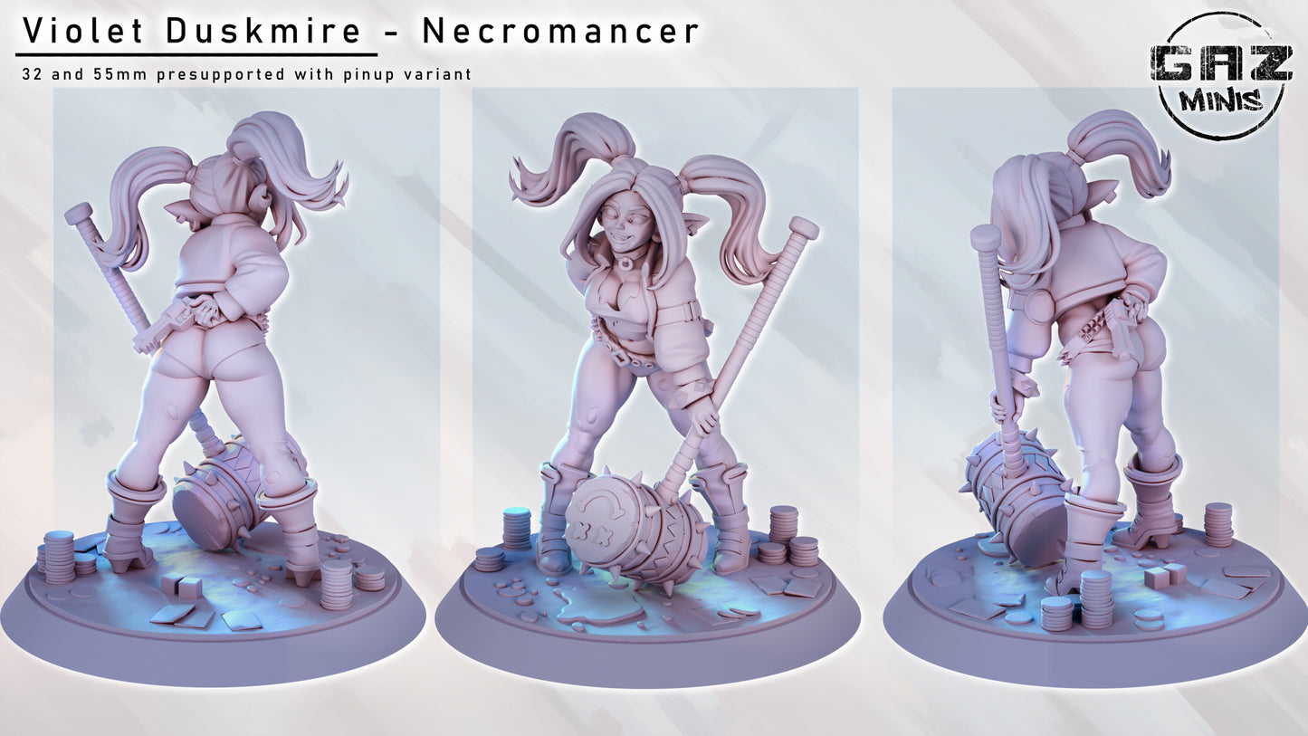 Violet Duskmire - Necromancer - Fan art from GAZ Minis (2024 release)