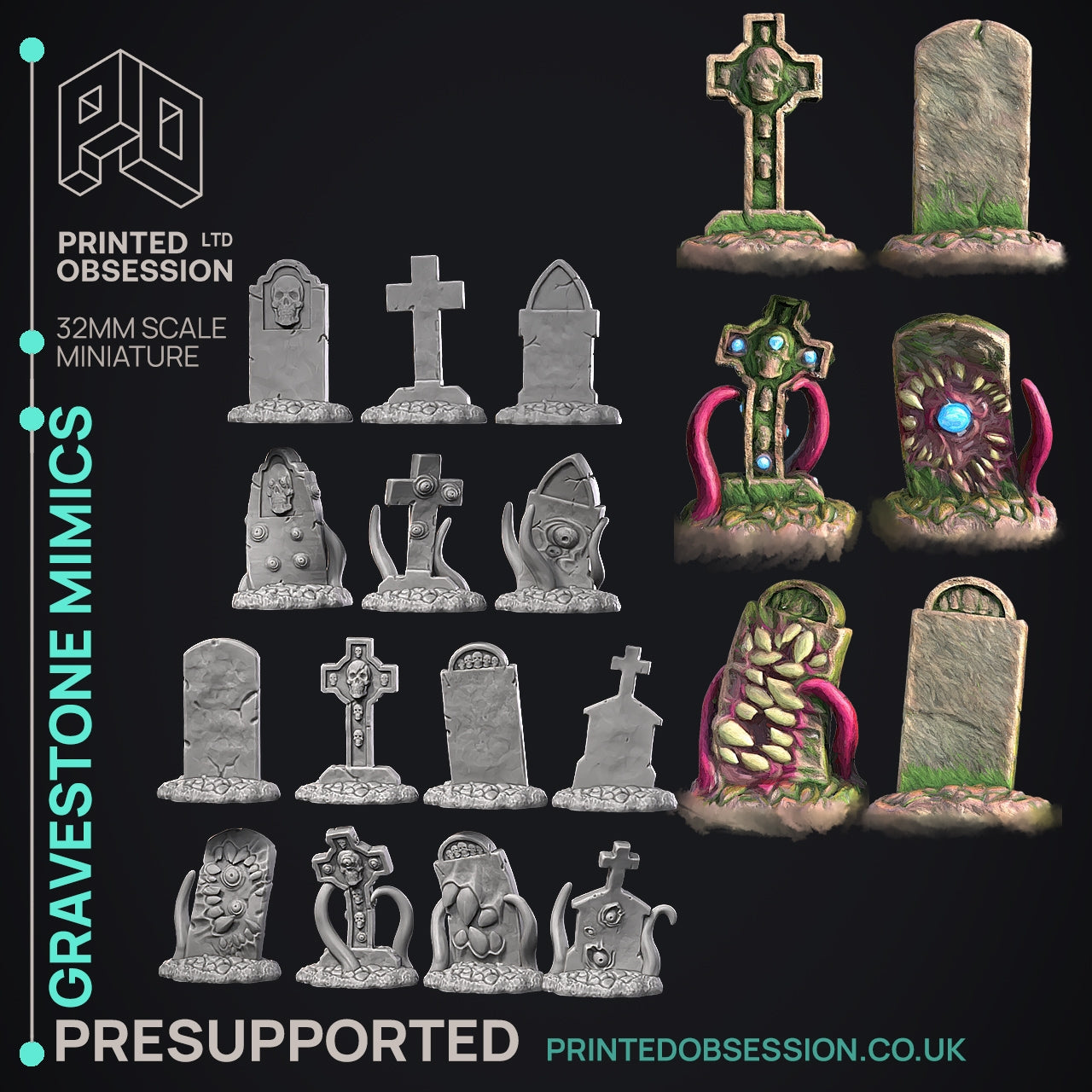 Halloween 2024 LIMITED RELEASE - The Printed Obsession - Table-top mini, 3D Printed Collectable for painting and playing!