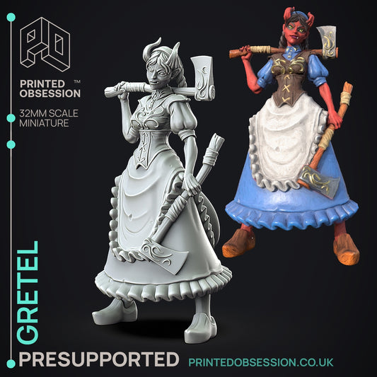 Gretel - The Possessed Bakery - The Printed Obsession - Table-top mini, 3D Printed Collectable for painting and playing!