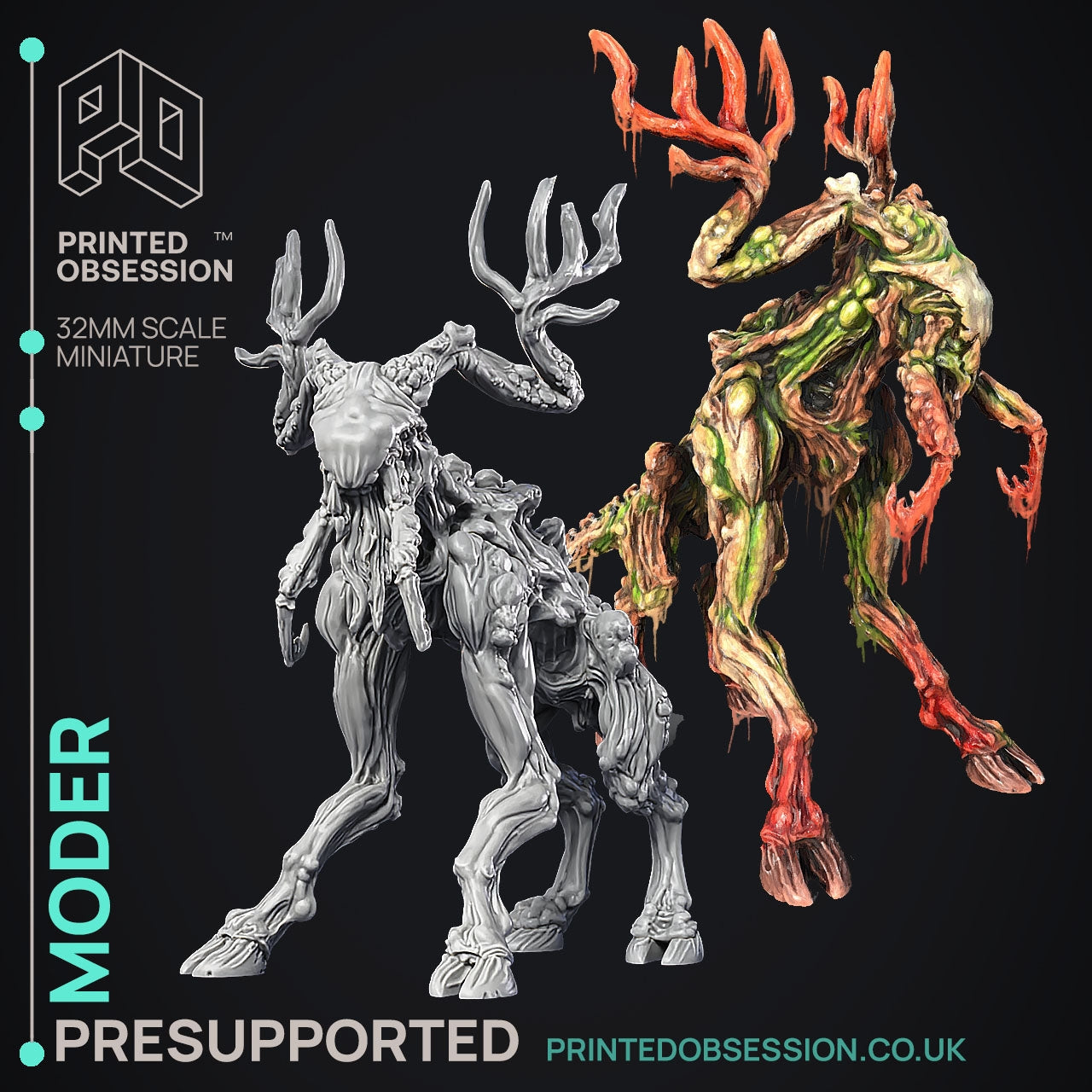 Moder - The Dark Wood Cryptids - The Printed Obsession - Table-top mini, 3D Printed Collectable for painting and playing!