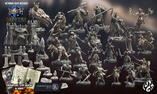 Death Bringers - from Crippled God Foundry - Table-top gaming mini and collectable for painting.