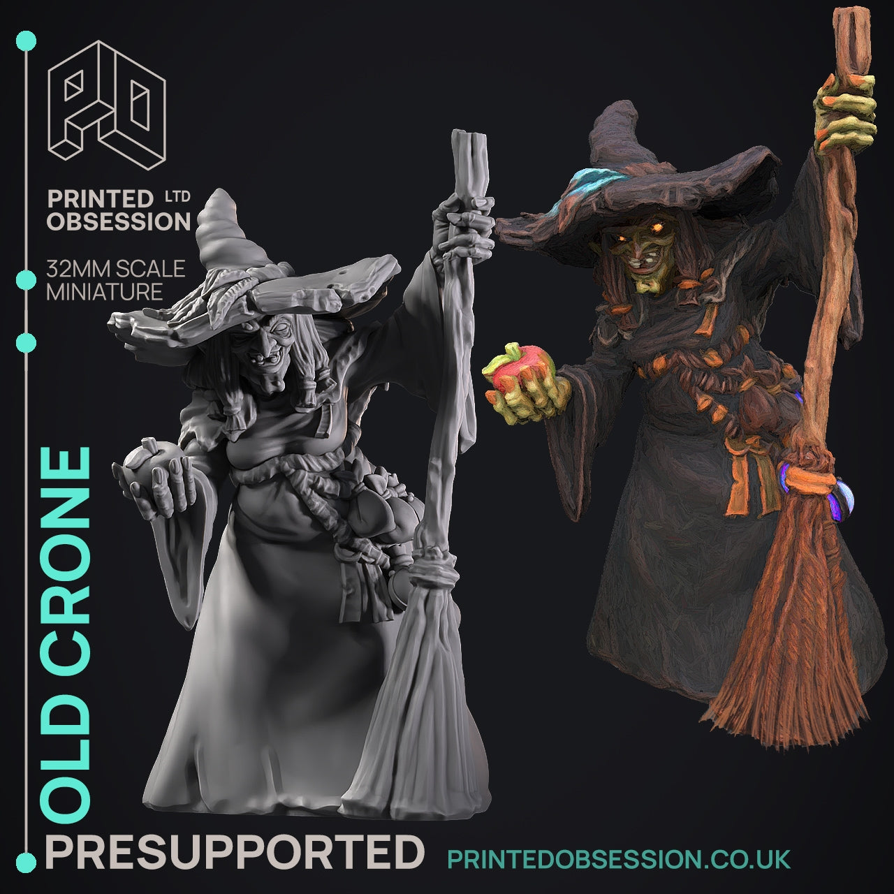 Halloween 2024 LIMITED RELEASE - The Printed Obsession - Table-top mini, 3D Printed Collectable for painting and playing!