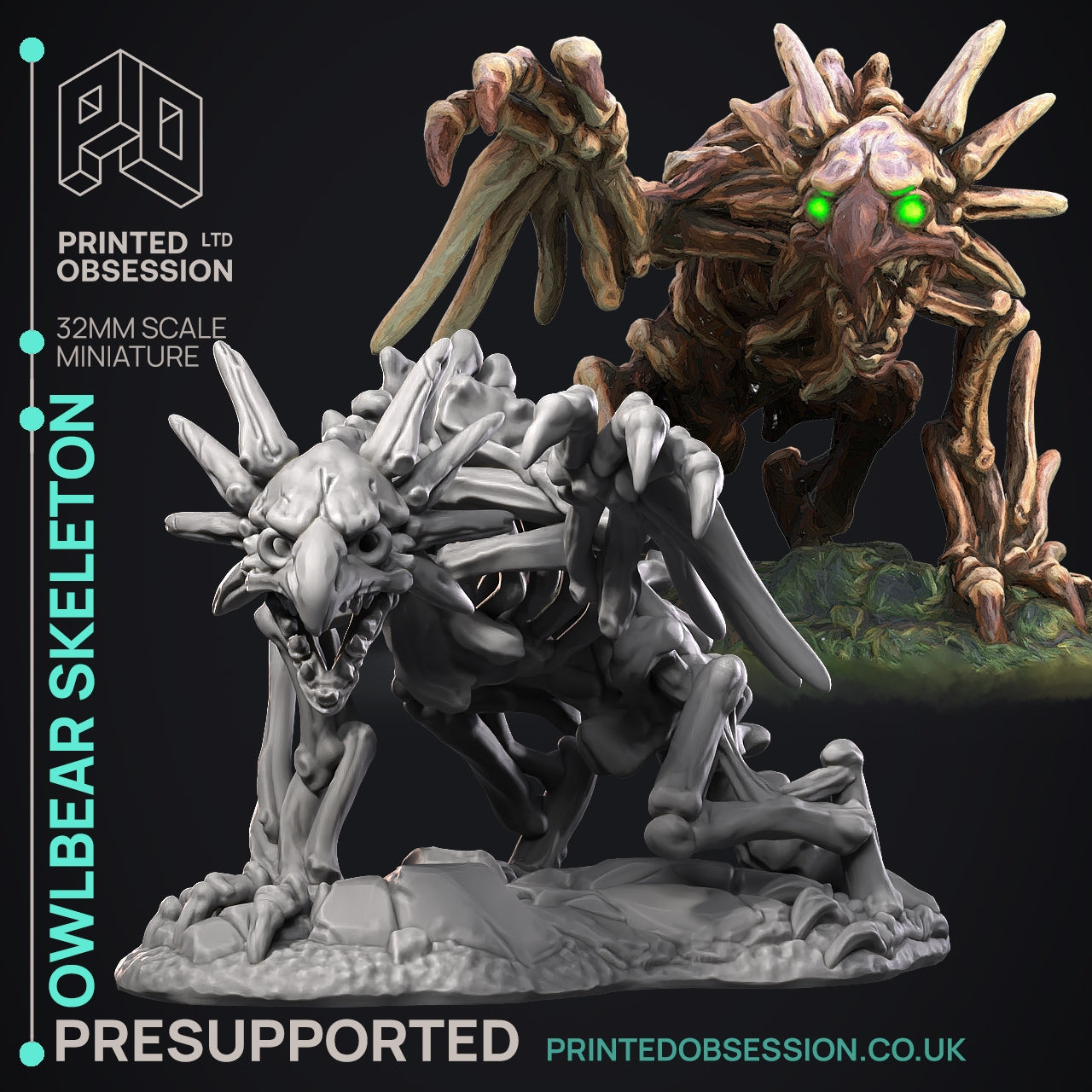 Halloween 2024 LIMITED RELEASE - The Printed Obsession - Table-top mini, 3D Printed Collectable for painting and playing!