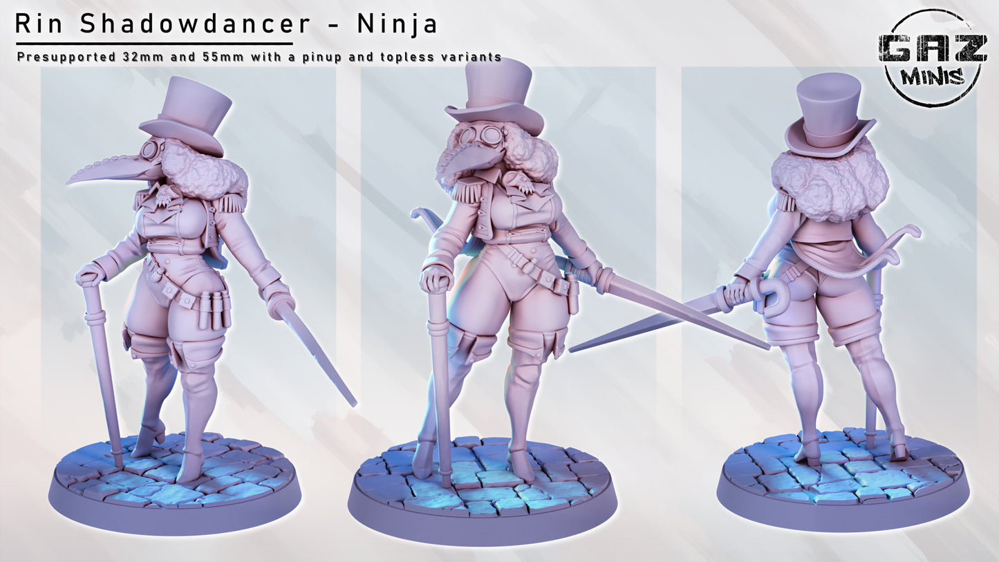 Rin Shadowdancer Ninja - Fan art from GAZ Minis (2024 release)