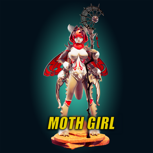 Moth Girl from Officer Rhu Fan creation (ADULT  Including FUTA editions now available.) Model Kit for painting and collecting.