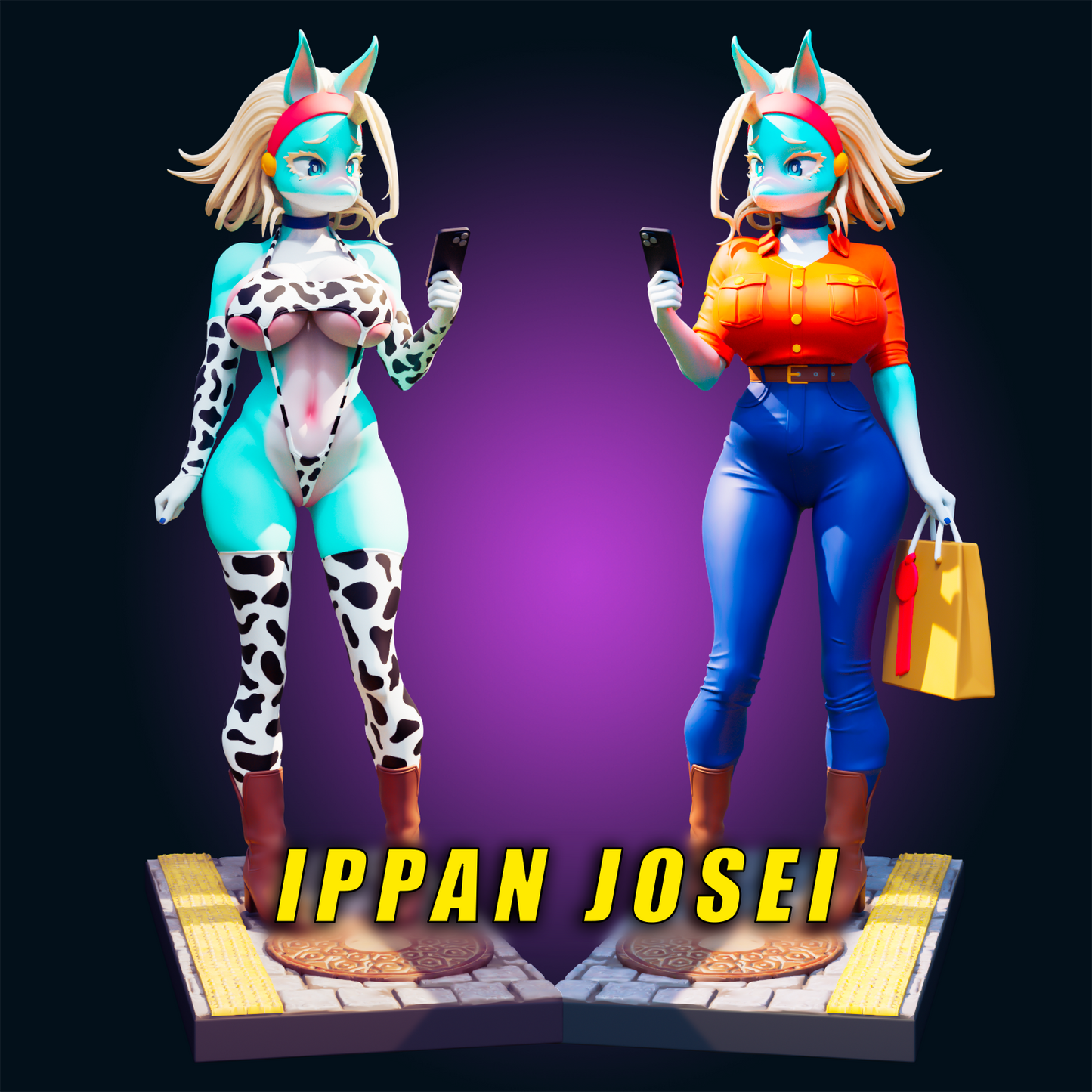 Ippan Josei | Fox Girl/Midoriya Izuku | My Hero Academia from Officer Rhu Fan creation (ADULT | FUTA editions now available.) Model Kit for painting and collecting.