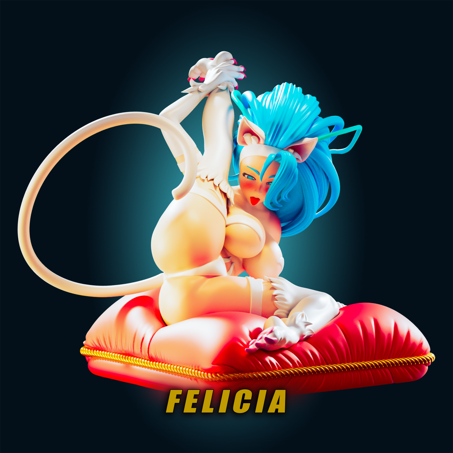 Felicia from Darkstalkers by Capcom Officer Rhu Fan creation (ADULT  Including FUTA editions now available.) Model Kit for painting and collecting.