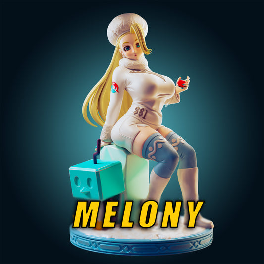 Melony from Pokemon from Officer Rhu Fan creation (FUTA editions are now available for all ADULT figures) Model Kit for painting and collecting.