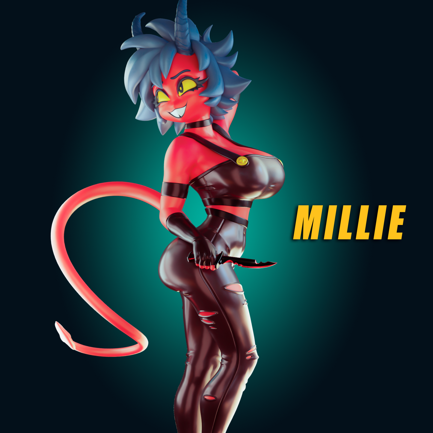 Millie from Officer Rhu Fan creation (FUTA editions are now available for all ADULT figures) Model Kit for painting and collecting.