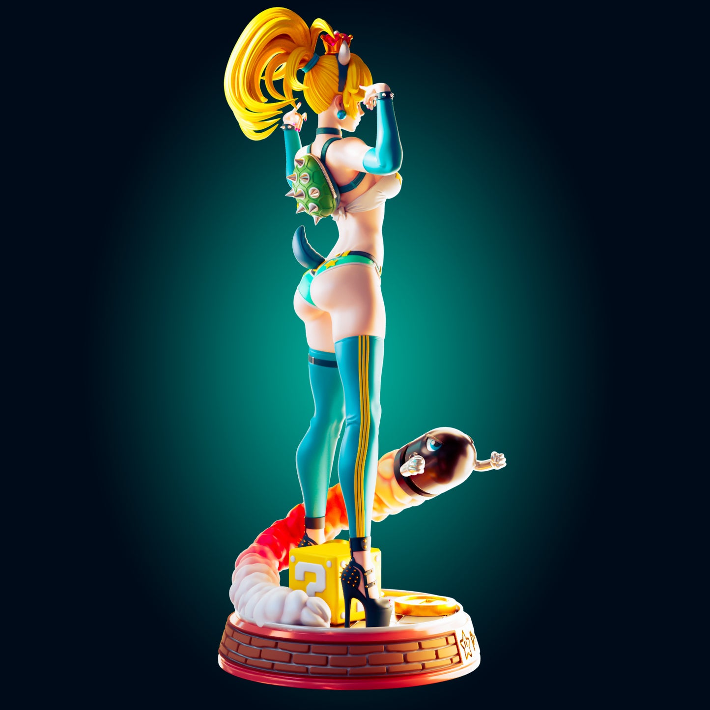 Princess Peach from the Super Mario Bros from Officer Rhu Fan creation (FUTA editions are now available for all ADULT figures) Model Kit for painting and collecting.