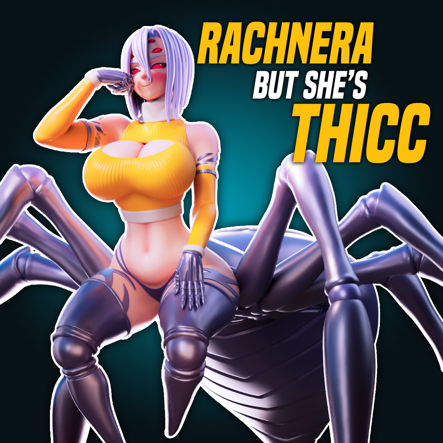 Rachnera but she's Thicc from Officer Rhu Fan creation (ADULT) Model Kit for painting and collecting.