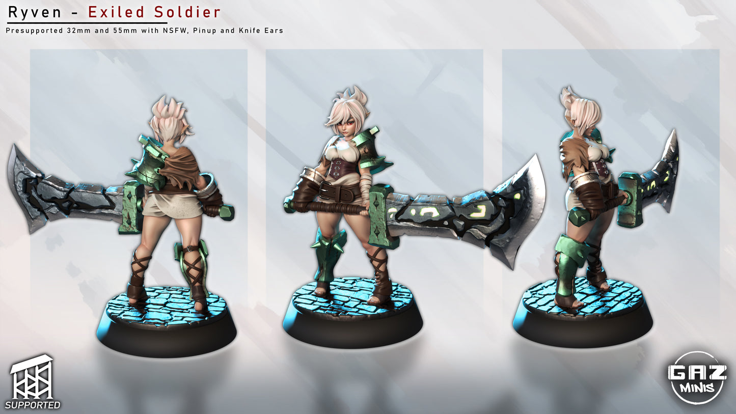 Ryven Exiled Soldier - Fan art from GAZ Minis 2025