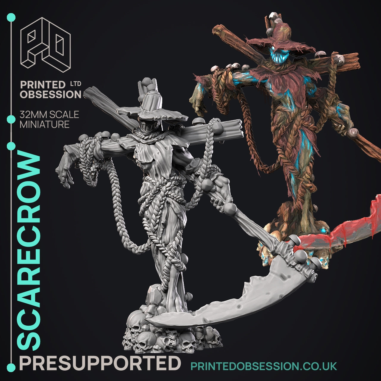 Halloween 2024 LIMITED RELEASE - The Printed Obsession - Table-top mini, 3D Printed Collectable for painting and playing!