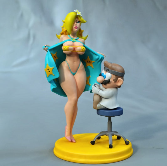 Doctor Mario and the Princess Pin-up style Figurine Model Kit for collecting, building and painting for Adults