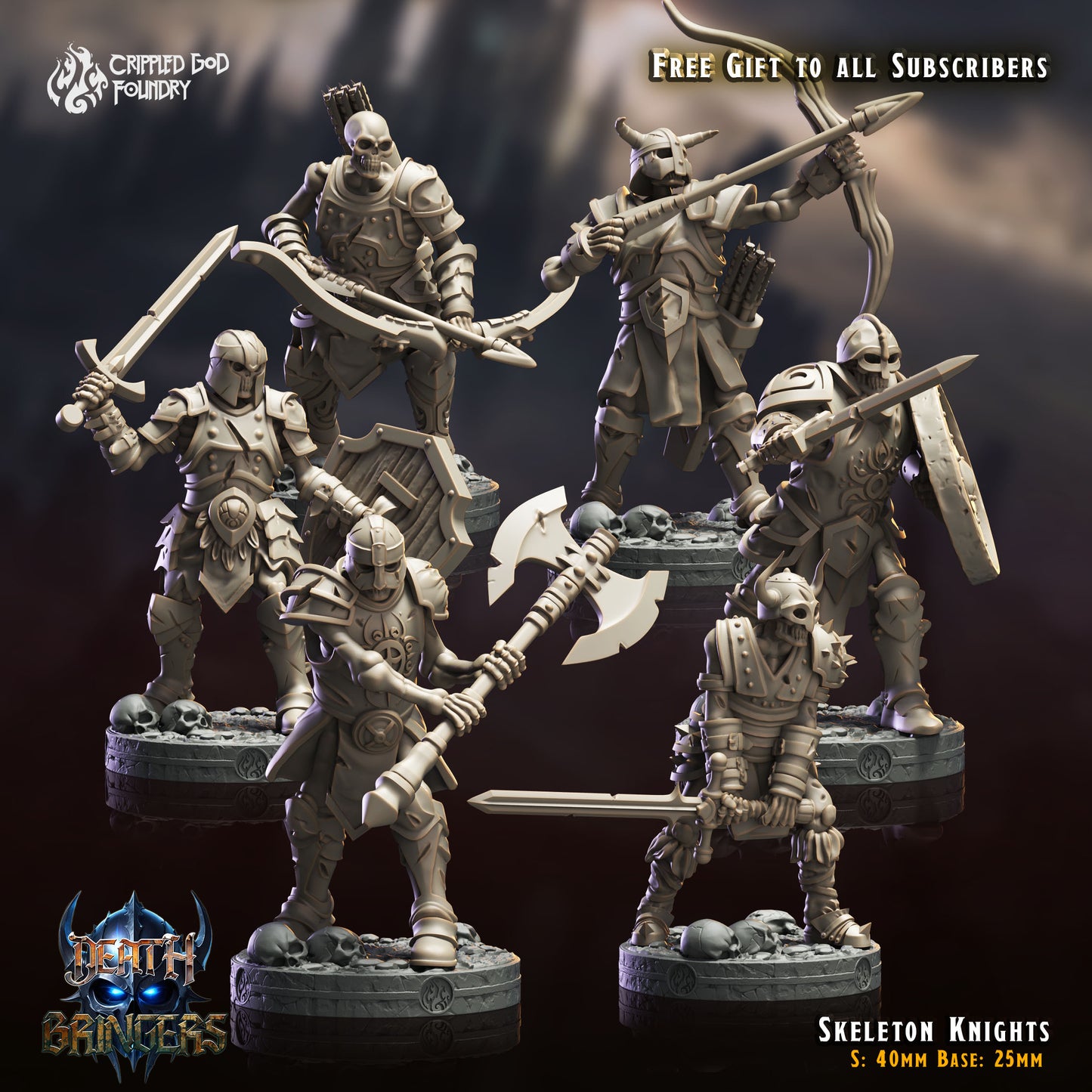 Death Bringers - from Crippled God Foundry - Table-top gaming mini and collectable for painting.