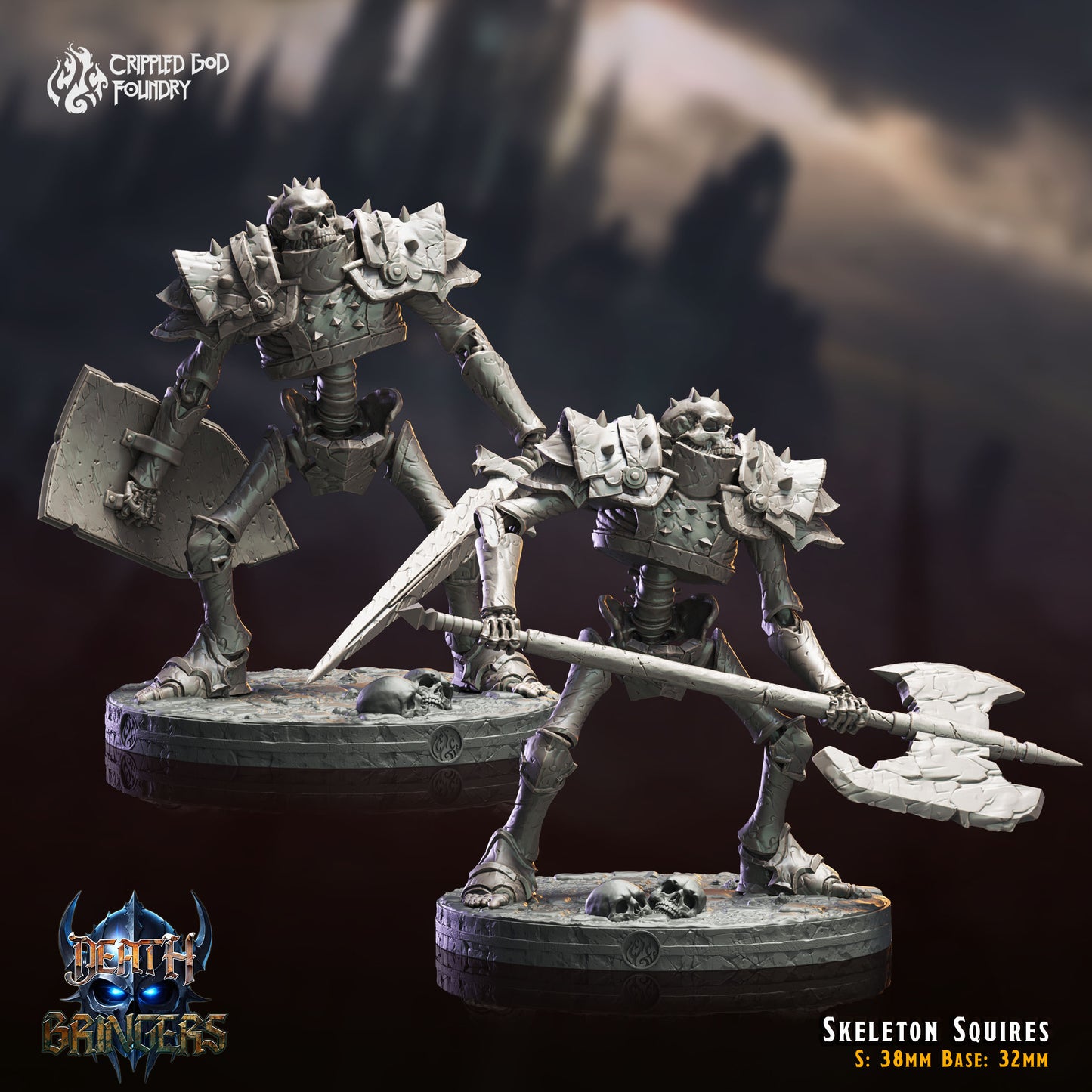 Death Bringers - from Crippled God Foundry - Table-top gaming mini and collectable for painting.