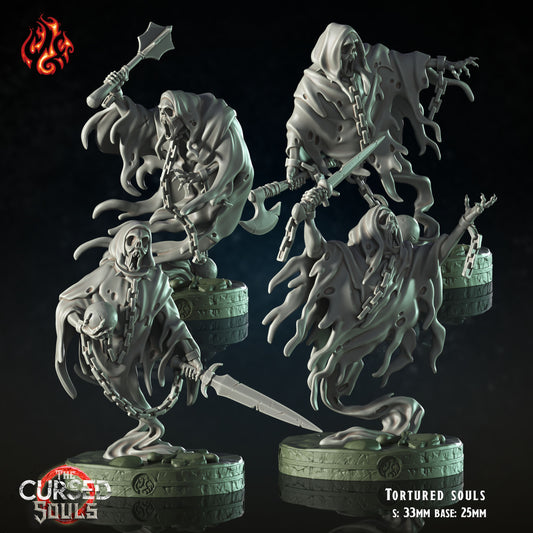 Tortured Souls - The Cursed Souls - from Crippled God Foundry - Table-top gaming mini and collectable for painting.