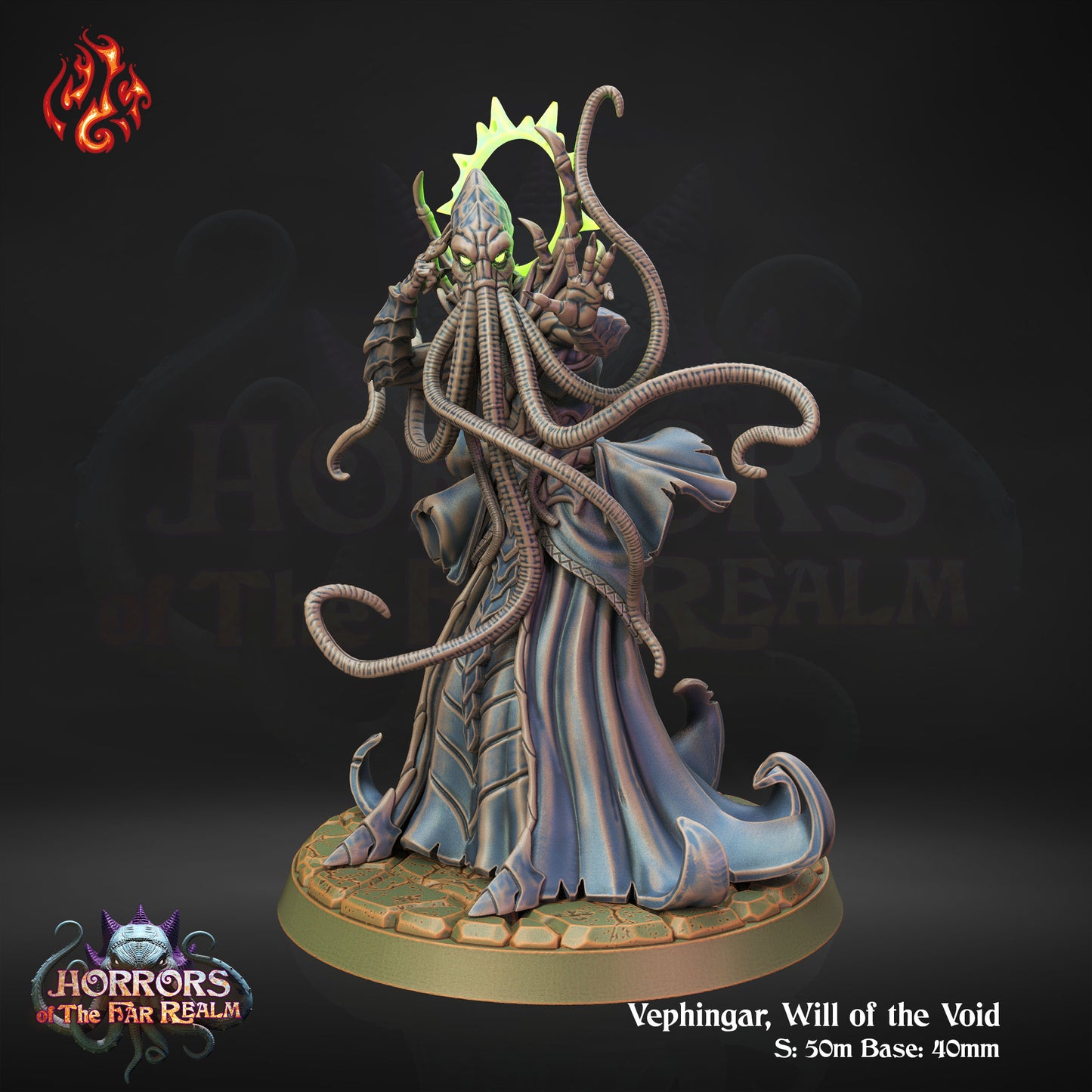 Vephinger, Will of the Void - Horrors of the Far Realm - from Crippled God Foundry - Table-top gaming mini and collectable for painting.