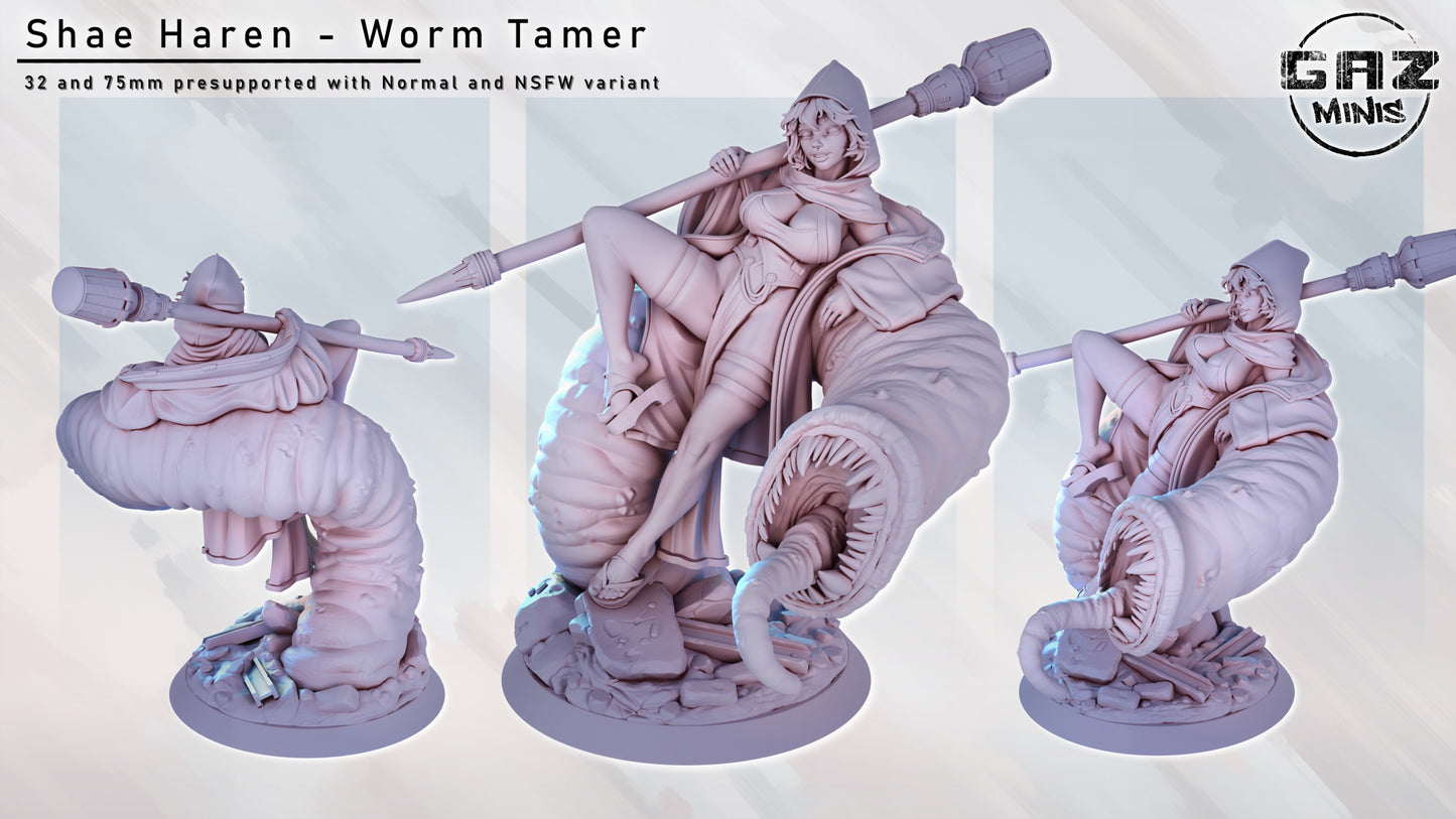 Shae Haren the Worm Tamer - Fan art from GAZ Minis (2024 release)