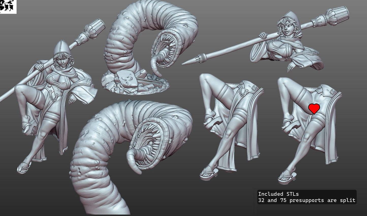 Shae Haren the Worm Tamer - Fan art from GAZ Minis (2024 release)