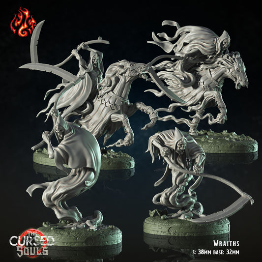 Wraiths - The Cursed Souls - from Crippled God Foundry - Table-top gaming mini and collectable for painting.