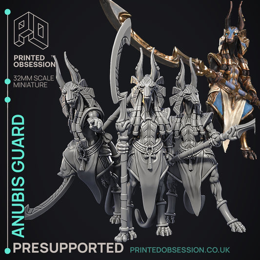 Anubis Guard - Court of Anubis - The Printed Obsession - Table-top mini, 3D Printed Collectable for painting and playing!