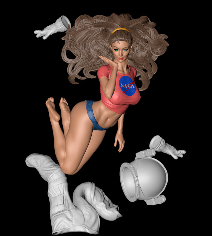 NASA Astronaut Pin-up style Figurine Model Kit for collecting, building and painting for Adults