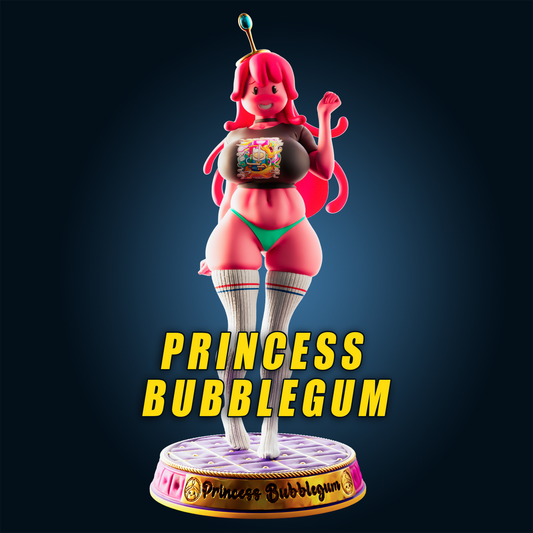 Bubblegum Princess from Officer Rhu Fan creation (ADULT  Including FUTA editions now available.) Model Kit for painting and collecting.