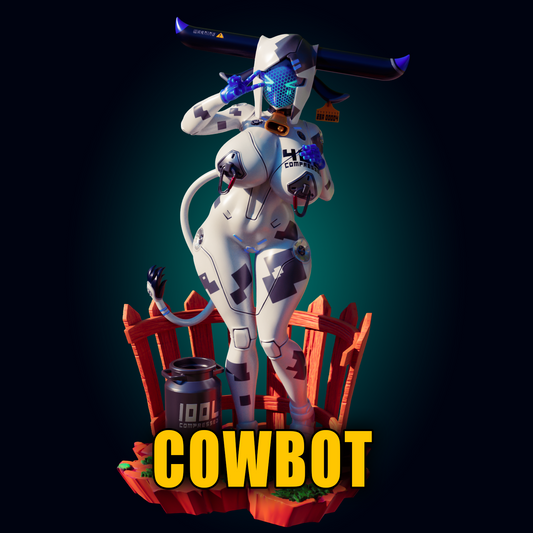 Cowbot (ADULT  Including FUTA editions now available.) Model Kit for painting and collecting.