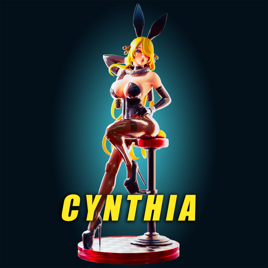 Cynthia the Pokemon trainer Bunny suit Pokemon from Officer Rhu Fan creation (ADULT  Including FUTA editions now available.) Model Kit for painting and collecting.