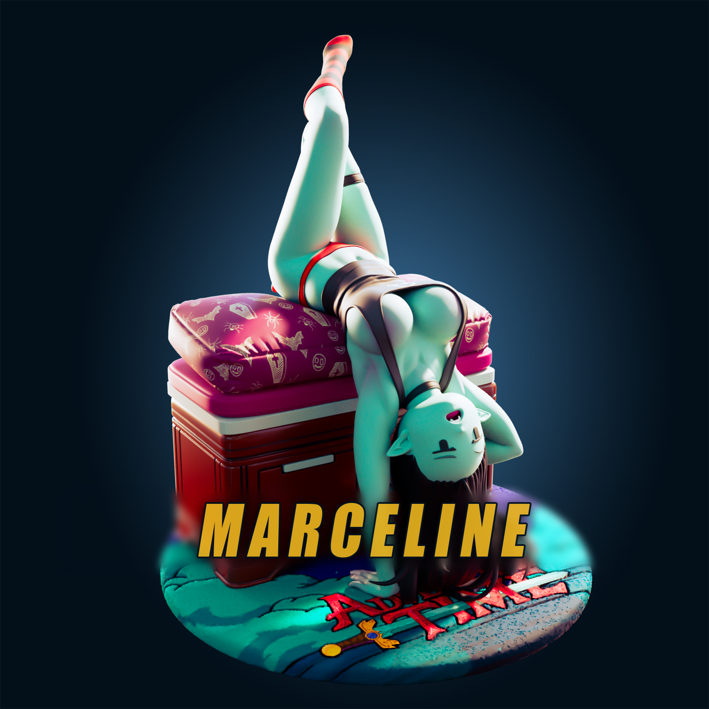 Marceline from Officer Rhu Fan creation (ADULT  Including FUTA editions now available.) Model Kit for painting and collecting.