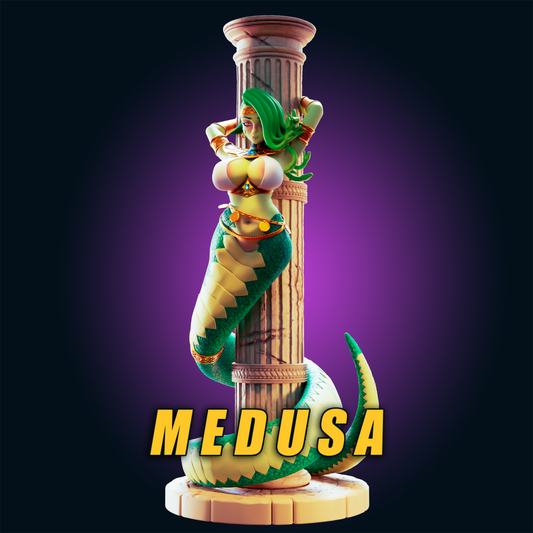 Medusa from Officer Rhu Fan creation (ADULT  Including FUTA editions now available.) Model Kit for painting and collecting.