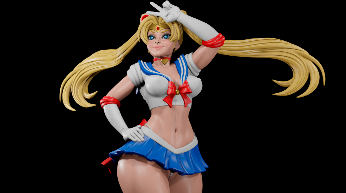 Sailor Moon (May Release 2023) - Female Adult Figurine for collecting, painting and showing off! Digital Dark Pinup Classic