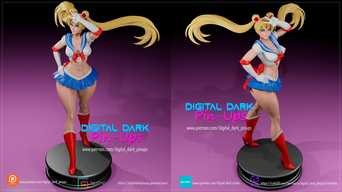 Sailor Moon&nbsp;(May Release 2023) - Female ADULT hobby kit FUTA editions are now available for all ADULT figures Figurine for collecting, painting and showing off! Digital Dark Pinup Classic