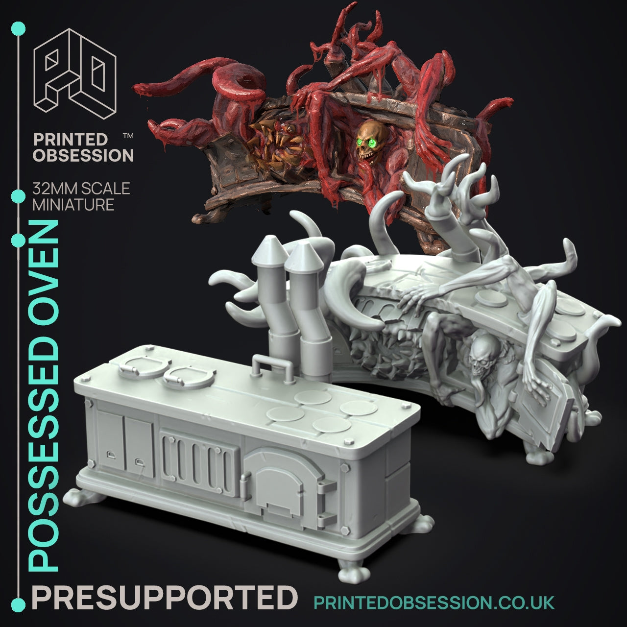 Possessed Ovens - The Possessed Bakery - The Printed Obsession - Table-top mini, 3D Printed Collectable for painting and playing!