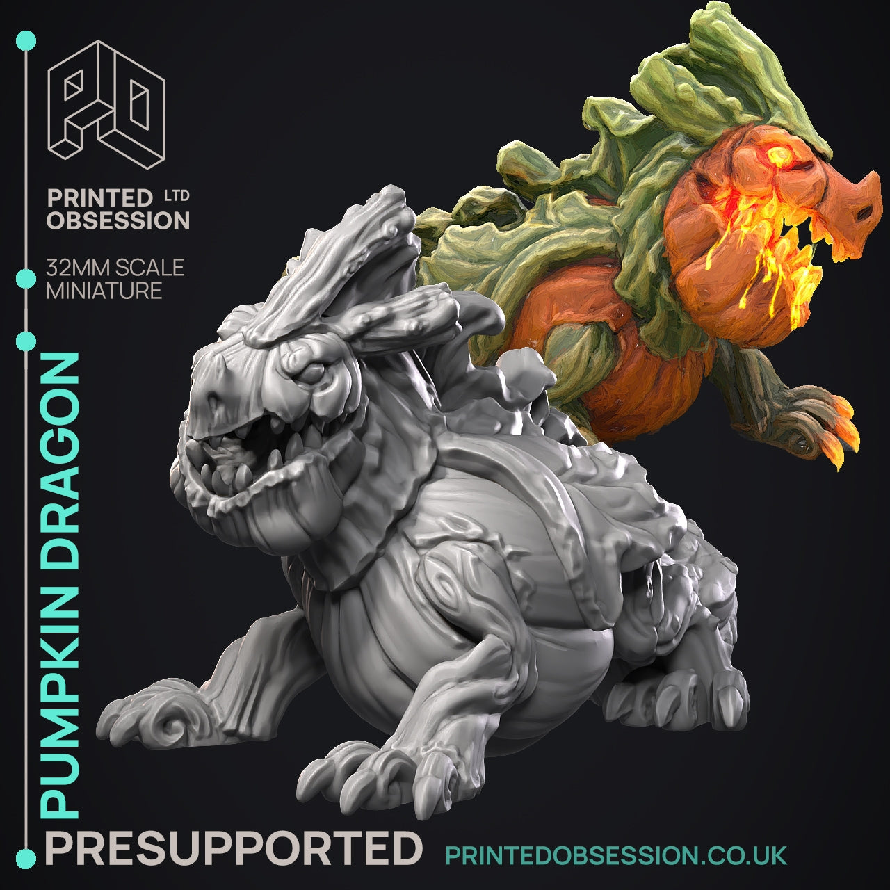 Halloween 2024 LIMITED RELEASE - The Printed Obsession - Table-top mini, 3D Printed Collectable for painting and playing!