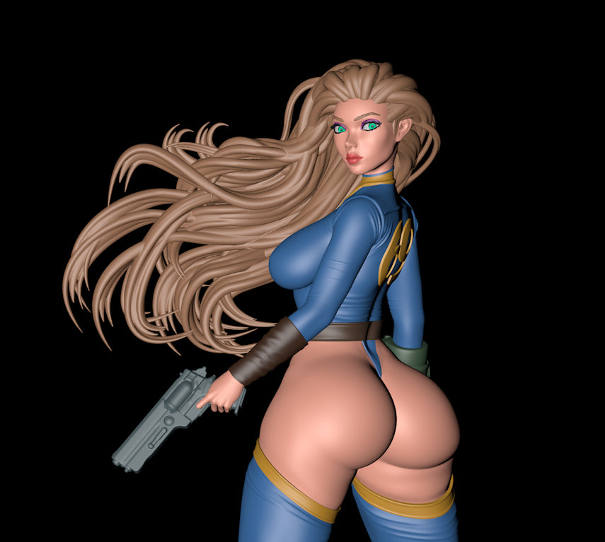 Fallout Vault 69 Girls Pin-up style Figurine Model Kit for collecting, building and painting for Adults