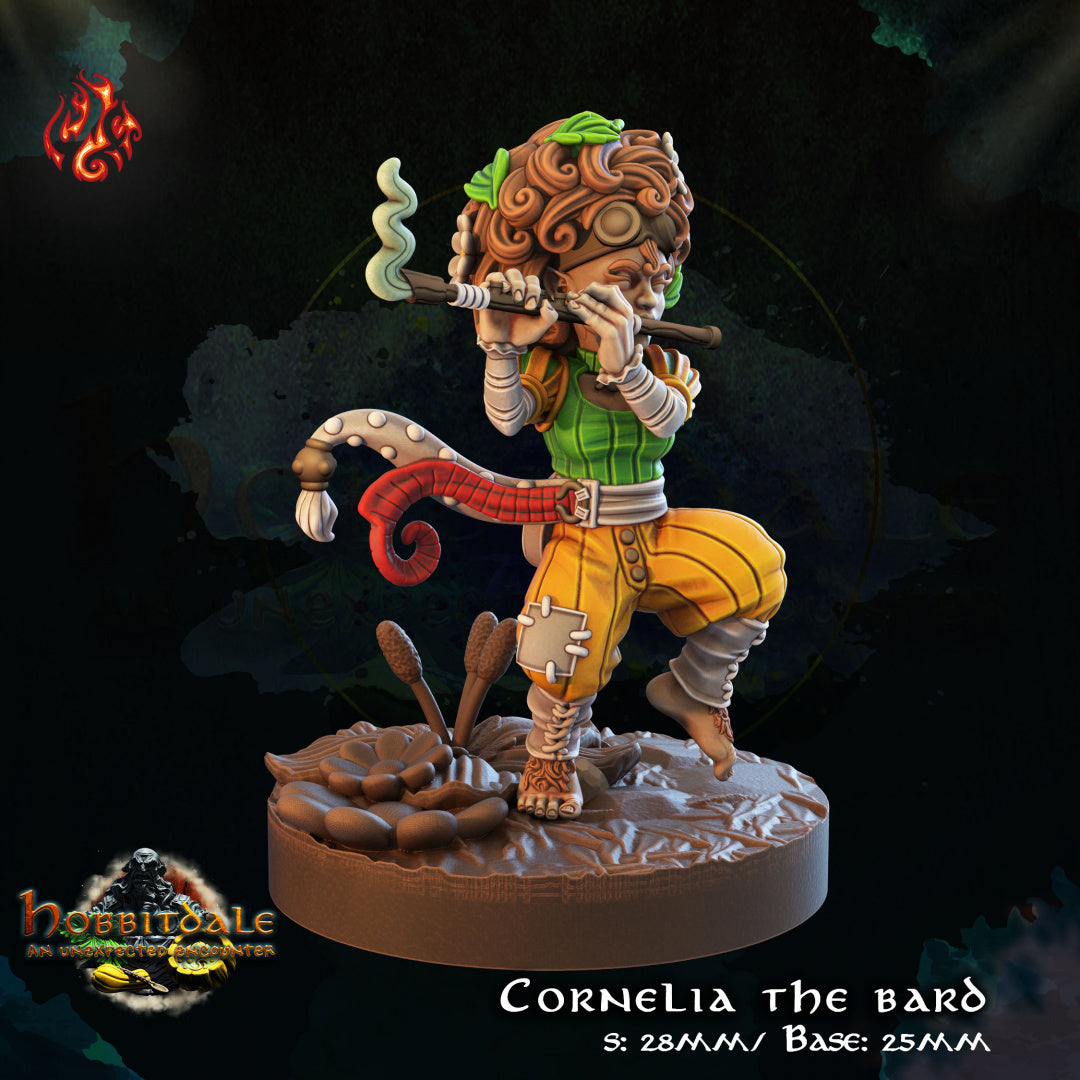Hobbitdale - Cornelia the Bard from Crippled God Foundry - Table-top gaming mini and collectable for painting.