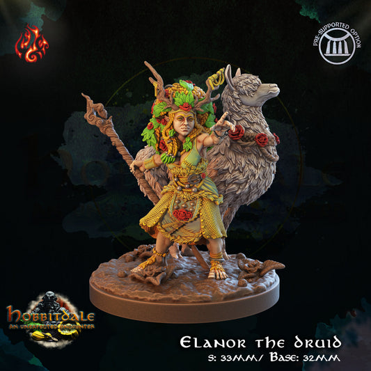 Hobbitdale - Elanor the Druid from Crippled God Foundry - Table-top gaming mini and collectable for painting.