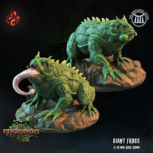 The Frogrog Tribe - Frogrog Frog Giant Series from Crippled God Foundry - Table-top gaming mini and collectable for painting.
