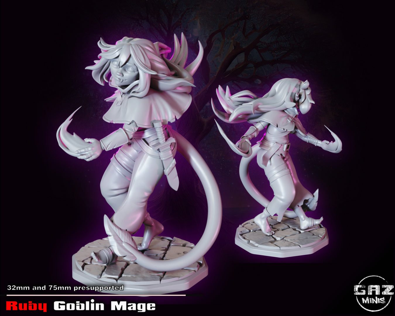 Ruby Goblin Mage from GAZ Minis (November 2023 release)